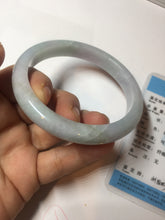 Load image into Gallery viewer, 59.1mm Certified Type A 100% Natura light green white purple slim Jadeite bangle X158-3832
