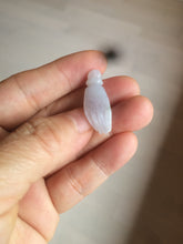 Load image into Gallery viewer, 100% natural type A icy watery sunny green/purple a pearl in my palm (apple of my eye, 掌上明珠) Jadeite jade bead AQ72
