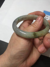 Load image into Gallery viewer, 51mm certified Type A 100% Natural icy watery dark green yellow black(WuJi) oval Jadeite Jade bangle BM111-2668
