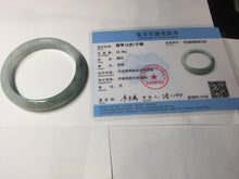 Load image into Gallery viewer, 54.5mm certified 100% natural icy watery oily dark green purple jadeite jade bangle BH87-9118
