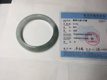 Load image into Gallery viewer, 54.5mm certified 100% natural icy watery oily dark green purple jadeite jade bangle BH87-9118
