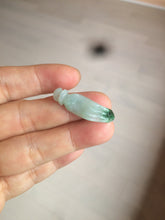 Load image into Gallery viewer, 100% natural type A icy watery sunny green/purple a pearl in my palm (apple of my eye, 掌上明珠) Jadeite jade bead AQ72
