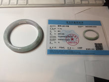 Load image into Gallery viewer, 61.5mm Certified Type A 100% Natura light green white purple Jadeite bangle X159-3830
