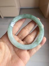 Load image into Gallery viewer, 56.3mm certified natural 100% natural Type A light green round cut jadeite jade bangle BP7-4989
