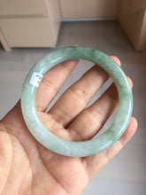 Load image into Gallery viewer, 56.3mm certified natural 100% natural Type A light green round cut jadeite jade bangle BP7-4989
