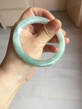 Load image into Gallery viewer, 56.3mm certified natural 100% natural Type A light green round cut jadeite jade bangle BP7-4989
