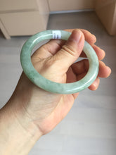 Load image into Gallery viewer, 56.3mm certified natural 100% natural Type A light green round cut jadeite jade bangle BP7-4989
