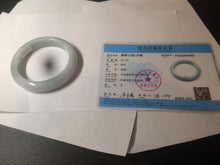 Load image into Gallery viewer, 57.5mm Certified 100% natural Type A green/gray chubby jadeite jade bangle AZ129-4065
