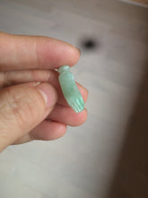 Load image into Gallery viewer, 100% natural type A icy watery sunny green/purple a pearl in my palm (apple of my eye, 掌上明珠) Jadeite jade bead AQ72
