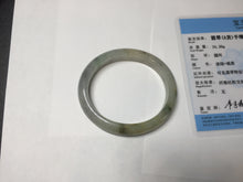 Load image into Gallery viewer, 51mm certified Type A 100% Natural icy watery dark green yellow black(WuJi) oval Jadeite Jade bangle BM111-2668
