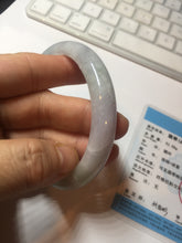 Load image into Gallery viewer, 61.5mm Certified Type A 100% Natura light green white purple Jadeite bangle X159-3830
