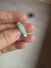 Load image into Gallery viewer, 100% natural type A icy watery sunny green/purple a pearl in my palm (apple of my eye, 掌上明珠) Jadeite jade bead AQ72
