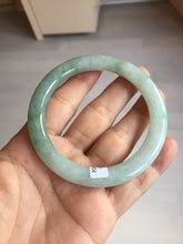 Load image into Gallery viewer, 56.3mm certified natural 100% natural Type A light green round cut jadeite jade bangle BP7-4989
