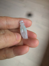 Load image into Gallery viewer, 100% natural type A icy watery sunny green/purple a pearl in my palm (apple of my eye, 掌上明珠) Jadeite jade bead AQ72
