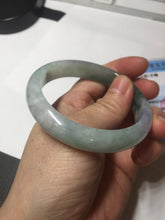 Load image into Gallery viewer, 54.5mm certified 100% natural icy watery oily dark green purple jadeite jade bangle BH87-9118
