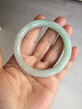 Load image into Gallery viewer, 53.7mm certified natural 100% natural Type A light green round cut jadeite jade bangle BP6-4993
