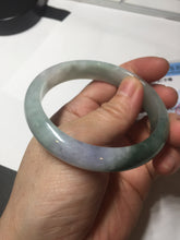 Load image into Gallery viewer, 54.5mm certified 100% natural icy watery oily dark green purple jadeite jade bangle BH87-9118
