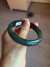 Load image into Gallery viewer, 57.5mm Certified Type A 100% Natural dark green/blue/gray/black Guatemala Jadeite jade bangle BK48-2329
