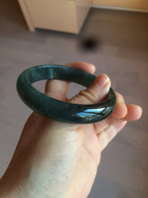 Load image into Gallery viewer, 57.5mm Certified Type A 100% Natural dark green/blue/gray/black Guatemala Jadeite jade bangle BK48-2329
