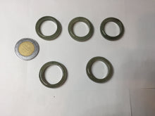 Load image into Gallery viewer, 100% natural type A ice watery oily dark green/gray/black(冰油青) jadeite jade band ring PC77
