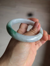 Load image into Gallery viewer, 56.4mm certificated Type A 100% Natural sunny green/white Jadeite Jade bangle Z130-2353
