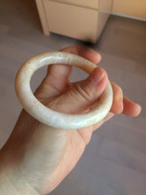 Load image into Gallery viewer, 52.8mm 100% natural beige yellow white round cut Coral Jade (珊瑚玉) bangle SY70
