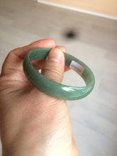 Load image into Gallery viewer, 51.6mm certified Type A 100% Natural oily dark green  thin style Jadeite jade bangle M87-2820

