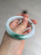 Load image into Gallery viewer, 56.4mm certificated Type A 100% Natural sunny green/white Jadeite Jade bangle Z130-2353
