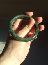 Load image into Gallery viewer, 54.9mm certified natural Type A oily dark green/black jadeite jade bangle AR120-0414
