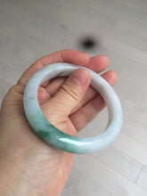 Load image into Gallery viewer, 56.4mm certificated Type A 100% Natural sunny green/white Jadeite Jade bangle Z130-2353
