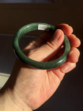 Load image into Gallery viewer, 54.9mm certified natural Type A oily dark green/black jadeite jade bangle AR120-0414
