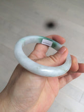 Load image into Gallery viewer, 56.4mm certificated Type A 100% Natural sunny green/white Jadeite Jade bangle Z130-2353
