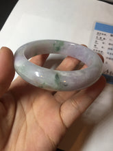 Load image into Gallery viewer, 55mm Certified 100% natural Type A light purple with sunny flying flowers jadeite jade bangle BL107-8720
