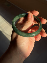 Load image into Gallery viewer, 54.9mm certified natural Type A oily dark green/black jadeite jade bangle AR120-0414
