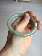 Load image into Gallery viewer, 57mm Certified type A 100% Natural  light green gray round cut Jadeite bangle PD39-9585
