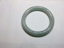 Load image into Gallery viewer, 56.5mm 100% natural type A white/sunny green round cut jadeite jade bangle BL109
