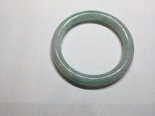 Load image into Gallery viewer, 56.5mm 100% natural type A white/sunny green round cut jadeite jade bangle BL109
