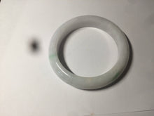 Load image into Gallery viewer, 57mm certified Type A 100% Natural sunny green/white Jadeite Jade bangle AC72-1479
