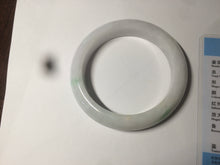 Load image into Gallery viewer, 57mm certified Type A 100% Natural sunny green/white Jadeite Jade bangle AC72-1479
