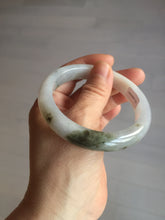 Load image into Gallery viewer, 57.5mm Certified Type A 100% Natural icy watery white purple black brown Jadeite Jade bangle BL73-7043
