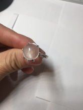 Load image into Gallery viewer, 100% Natural icy white clear ShuiMo Jade(水沫玉,foam of the water, quartzite) ring XY106
