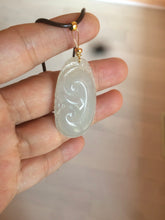 Load image into Gallery viewer, 100% Natural type A icy watery fine texture Jadeite Jade RuYi(如意) pendant AY21
