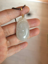 Load image into Gallery viewer, 100% Natural type A icy watery fine texture Jadeite Jade RuYi(如意) pendant AY21
