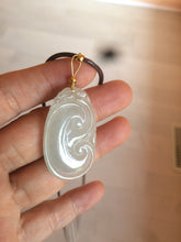 Load image into Gallery viewer, 100% Natural type A icy watery fine texture Jadeite Jade RuYi(如意) pendant AY21
