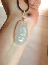 Load image into Gallery viewer, 100% Natural type A icy watery fine texture Jadeite Jade RuYi(如意) pendant AY21
