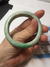 Load image into Gallery viewer, 51.5mm certified Type A 100% Natural sunny green purple oval Jadeite Jade bangle BS29-4436
