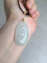 Load image into Gallery viewer, 100% Natural type A icy watery fine texture Jadeite Jade RuYi(如意) pendant AY21
