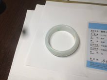 Load image into Gallery viewer, 46.7mm Certified Type A 100% Natural sunny green/white（白底青） Jadeite Jade bangle AC73-1483
