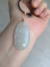 Load image into Gallery viewer, 100% Natural type A icy watery fine texture Jadeite Jade RuYi(如意) pendant AY21
