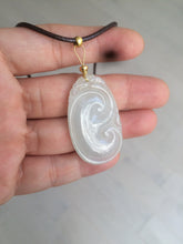 Load image into Gallery viewer, 100% Natural type A icy watery fine texture Jadeite Jade RuYi(如意) pendant AY21
